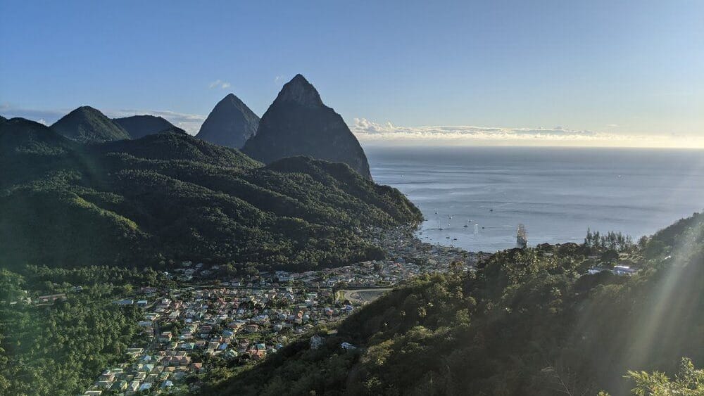 Hillside view of Soufriere