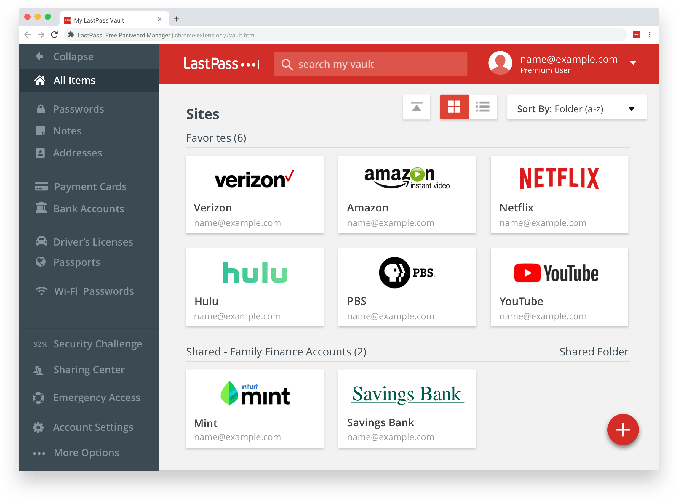 LastPass desktop vault