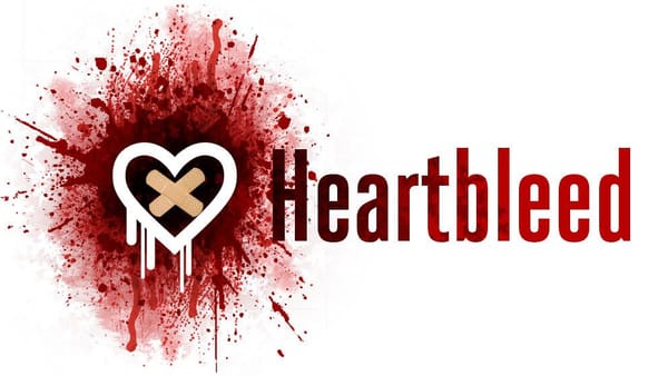 The Heartbleed logo on a white background